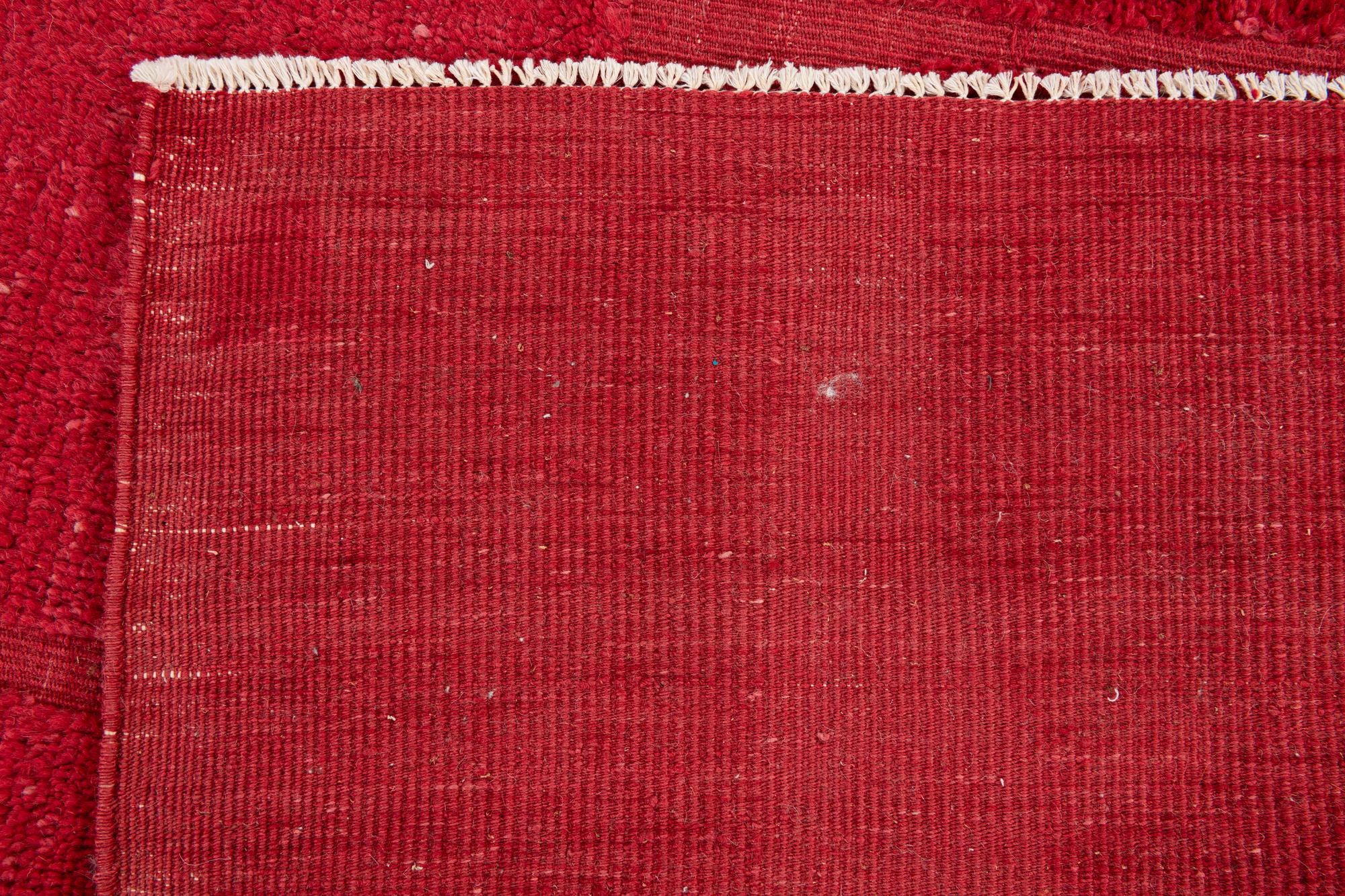 8' 1 x 10' 6 Hand Knotted Moroccan Wool Rug