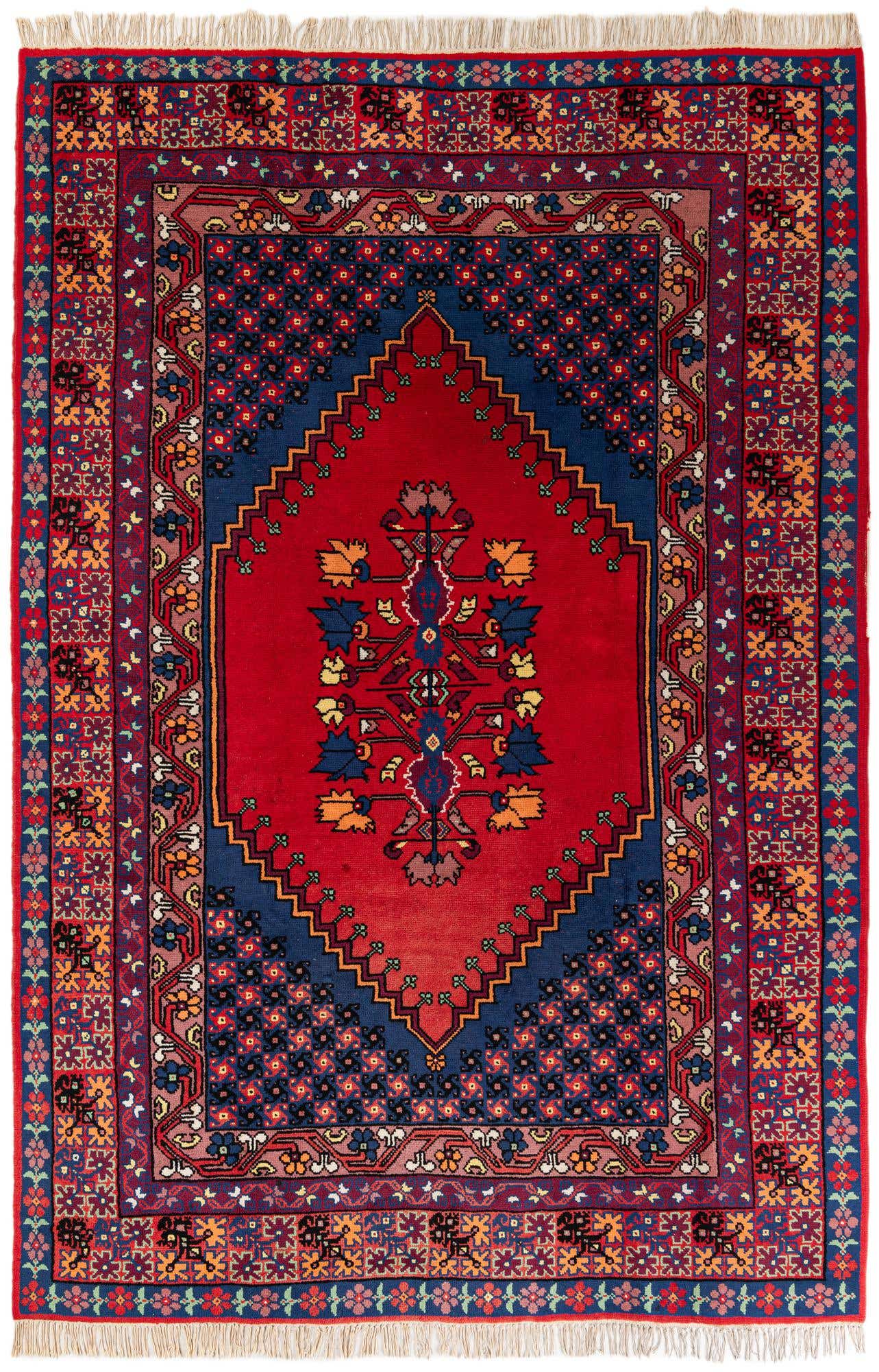 6' 8 x 9' 11 Hand Knotted Moroccan Wool Rug