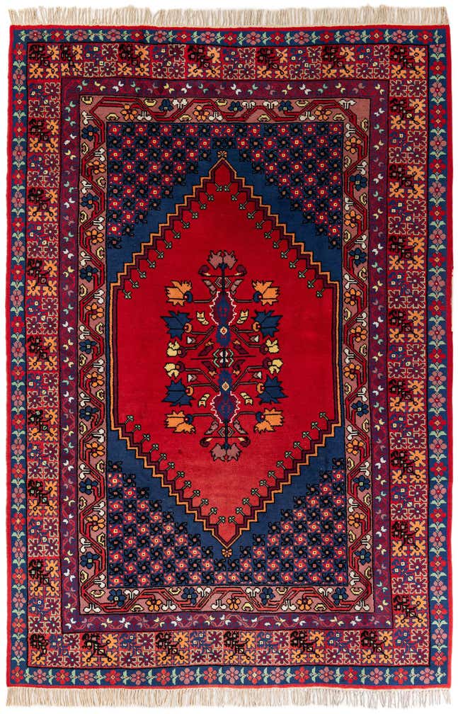 6' 8 x 9' 11 Hand Knotted Moroccan Wool Rug
