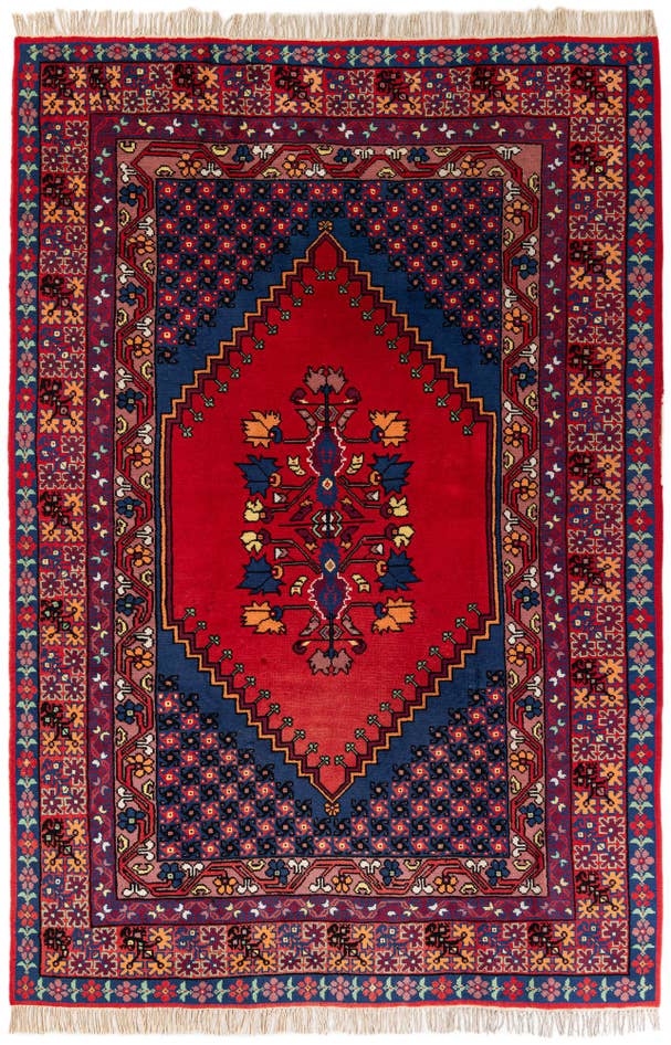 Detail image of 6' 8 x 9' 11 Hand Knotted Moroccan Wool Rug