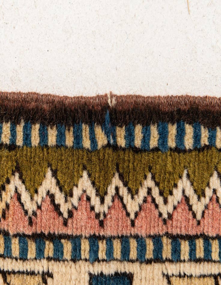 Detail image of 6' 8 x 9' 6 Hand Knotted Moroccan Wool Rug