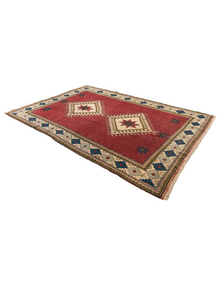 Detail image of 6' 8 x 9' 6 Hand Knotted Moroccan Wool Rug