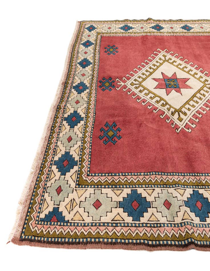 Detail image of 6' 8 x 9' 6 Hand Knotted Moroccan Wool Rug