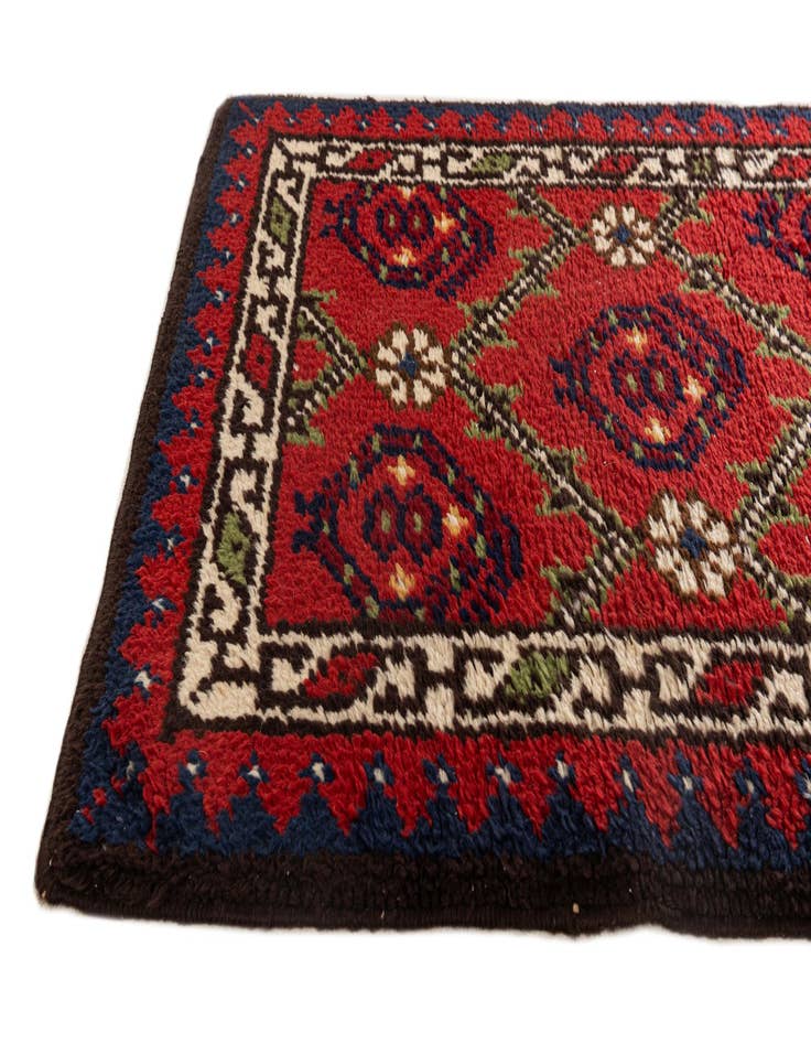 Detail image of 2' 4 x 4' 2  Hand Knotted Moroccan Wool Rug
