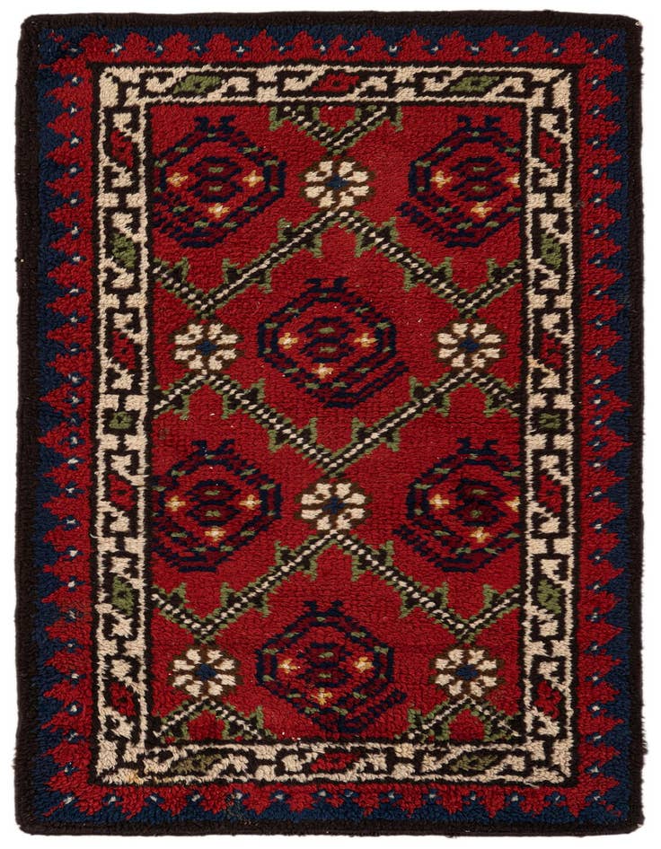 Detail image of 2' 4 x 4' 2 Hand Knotted Moroccan Wool Rug