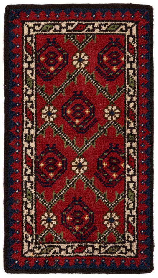 Detail image of 2' 4 x 4' 2 Hand Knotted Moroccan Wool Rug