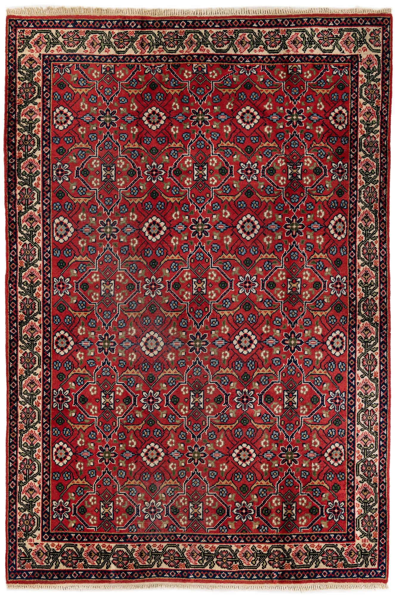 Red 6' 6 x 9' 7 Hand Knotted Moroccan Wool Rug | Rugs.com
