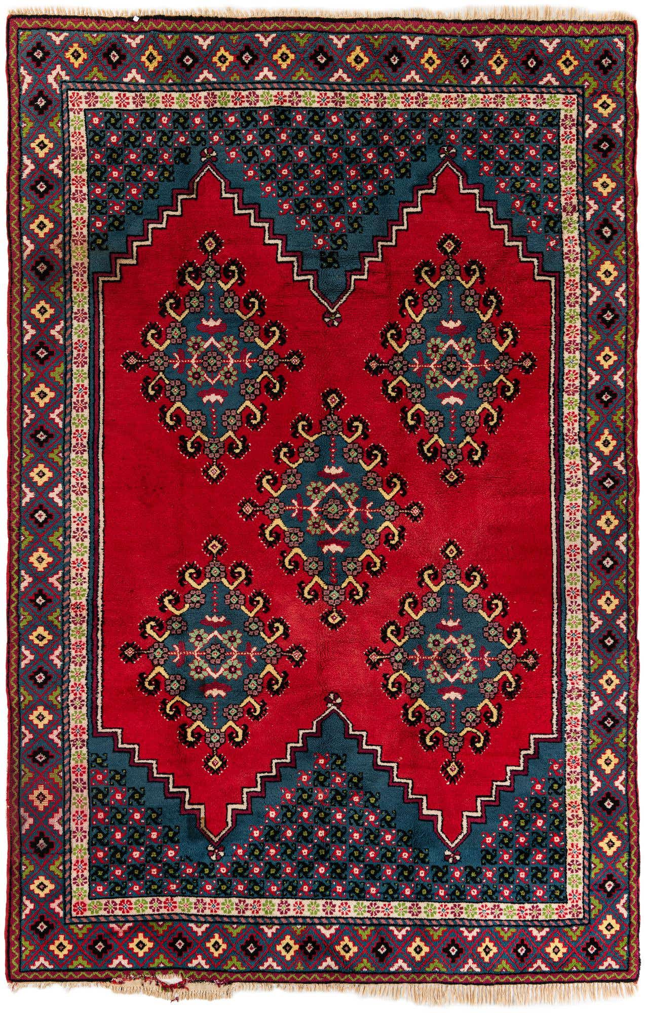 6' 8 x 10' 5 Hand Knotted Moroccan Wool Rug