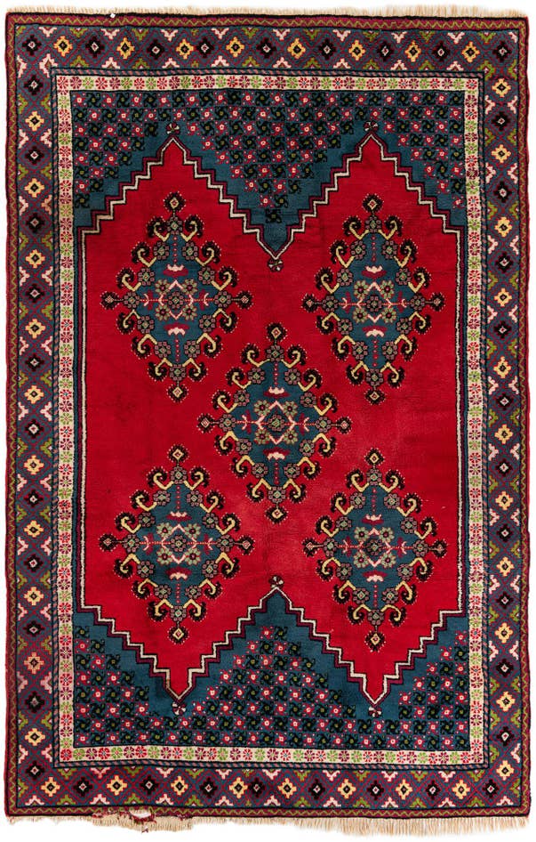 Detail image of 6' 8 x 10' 5 Hand Knotted Moroccan Wool Rug