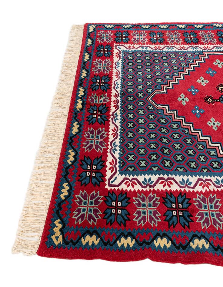 Detail image of 5' x 8' 1  Hand Knotted Moroccan Wool Rug