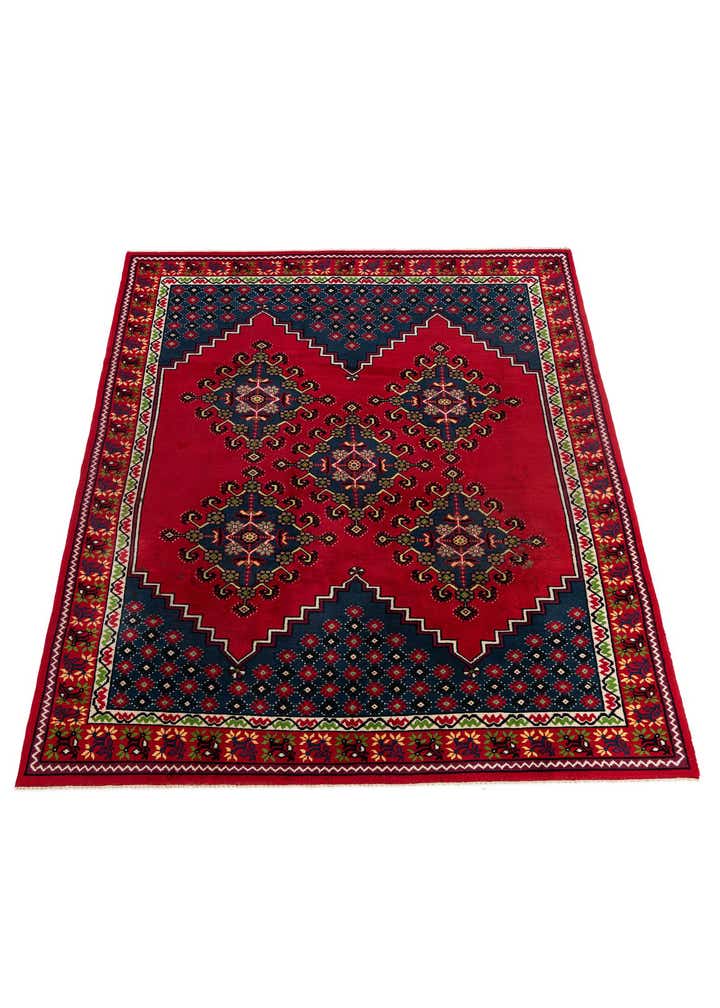 6' 8 x 10' 5 Hand Knotted Moroccan Wool Rug