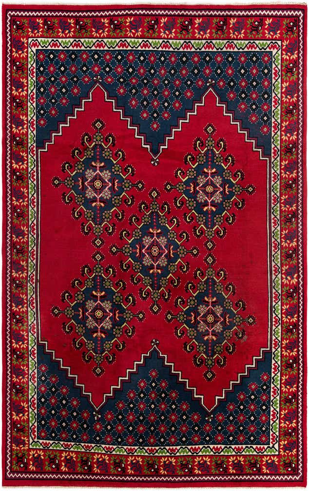 6' 8 x 10' 5 Hand Knotted Moroccan Wool Rug
