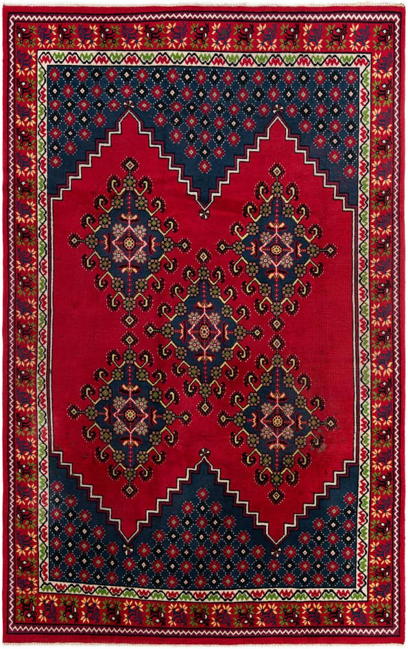 Detail image of 6' 8 x 10' 5 Hand Knotted Moroccan Wool Rug