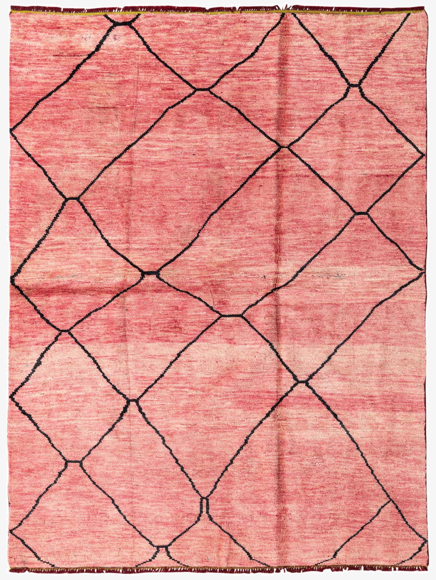 5' 10 x 7' 9  Hand Knotted Moroccan Wool Rug