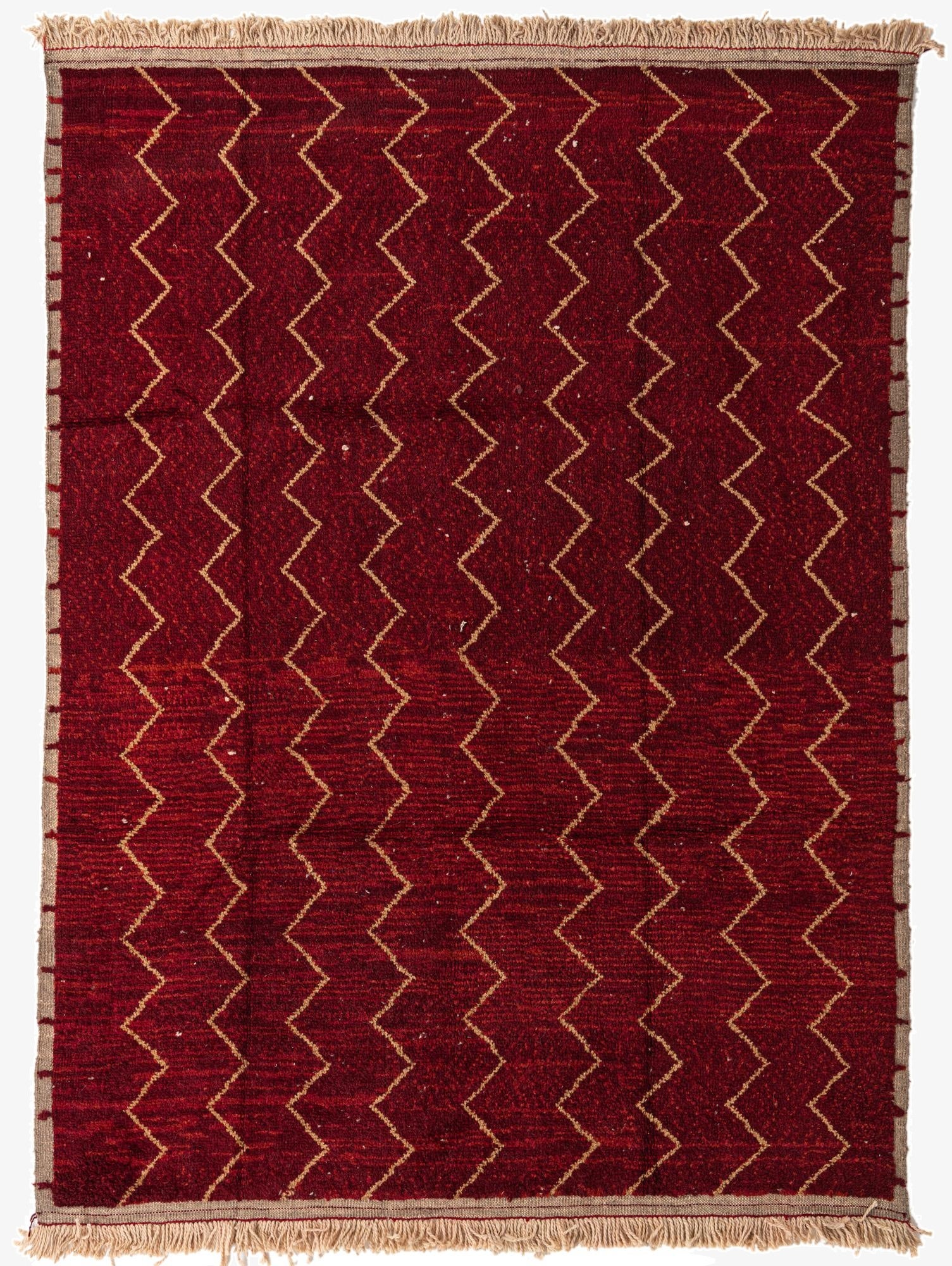 8' 1 x 10' 9  Hand Knotted Moroccan Wool Rug