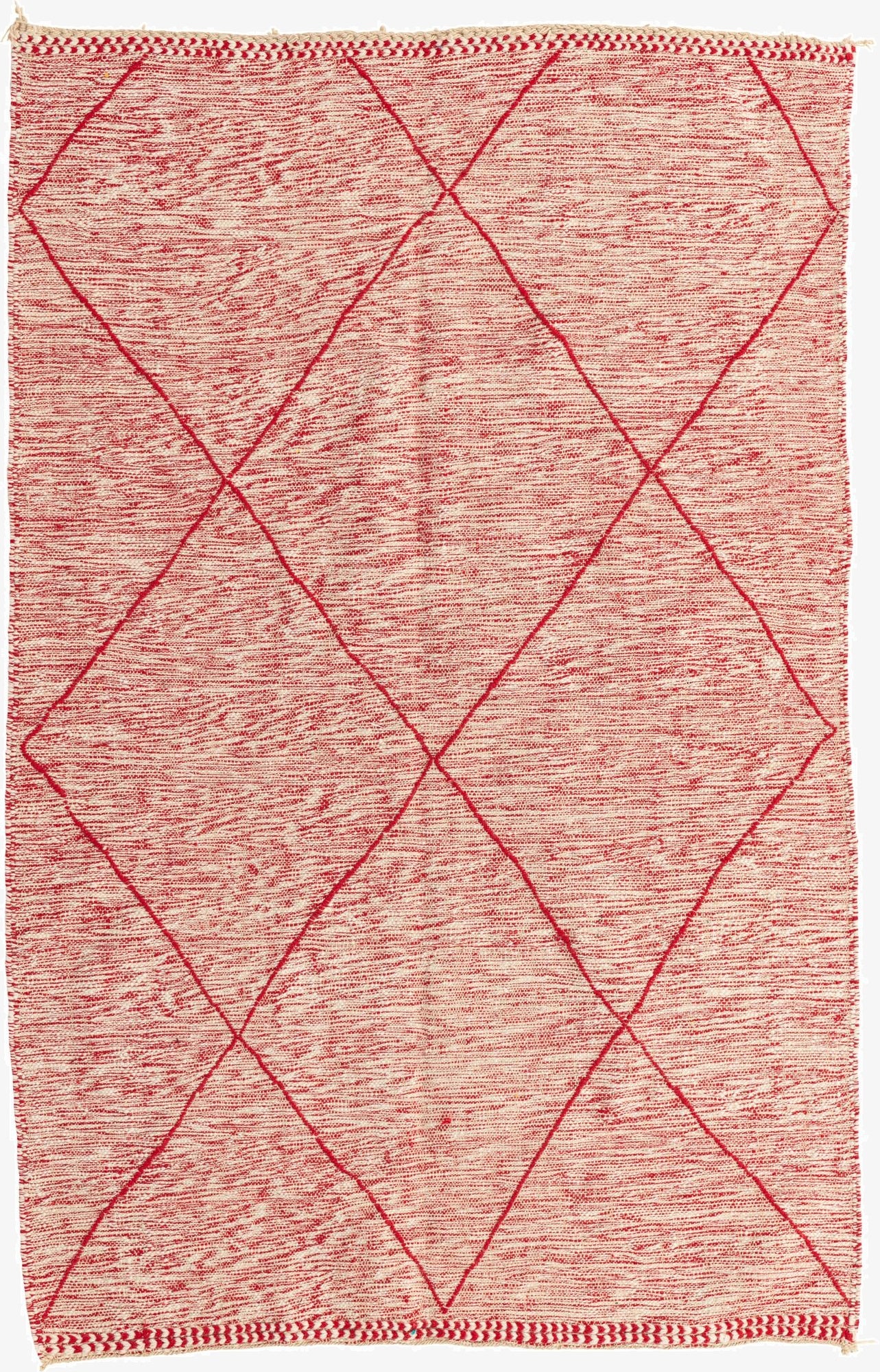 5' 5 x 8' 2  Hand Knotted Moroccan Wool Rug