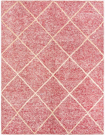 8' x 10' 4 Hand Knotted Moroccan Wool Rug