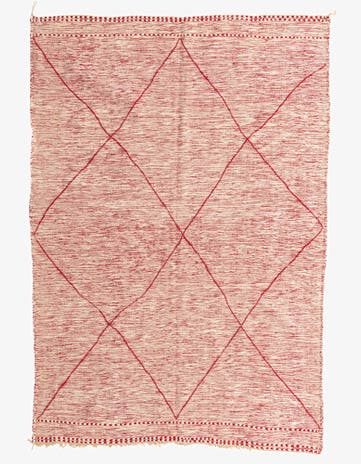 6' 9 x 9' 8 Hand Knotted Moroccan Wool Rug