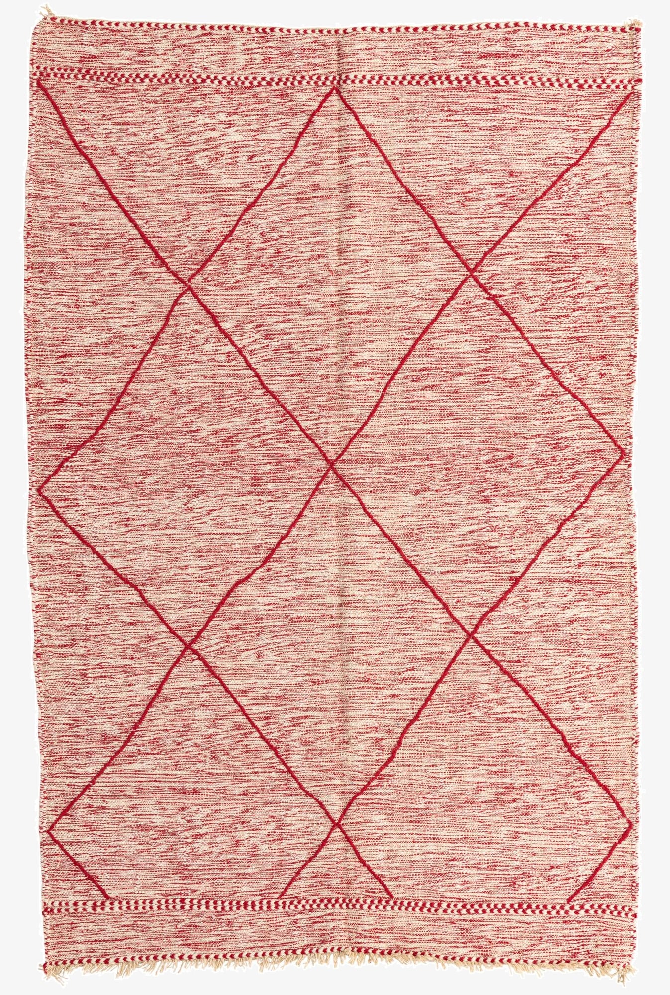 5' 5 x 8' 3  Hand Knotted Moroccan Wool Rug