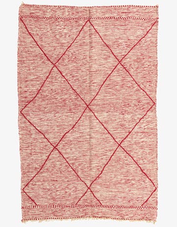 5' 5 x 8' 3 Hand Knotted Moroccan Wool Rug