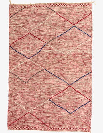 6' 4 x 9' 10 Hand Knotted Moroccan Wool Rug