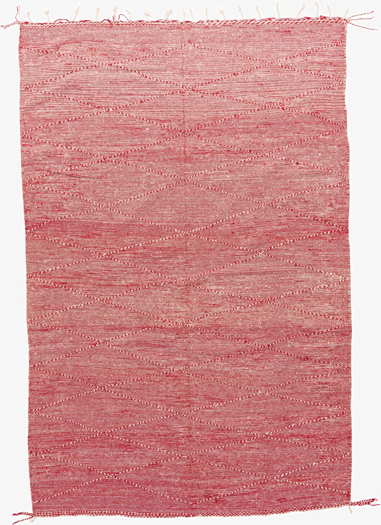 6' 9 x 10' 4  Hand Knotted Moroccan Wool Rug