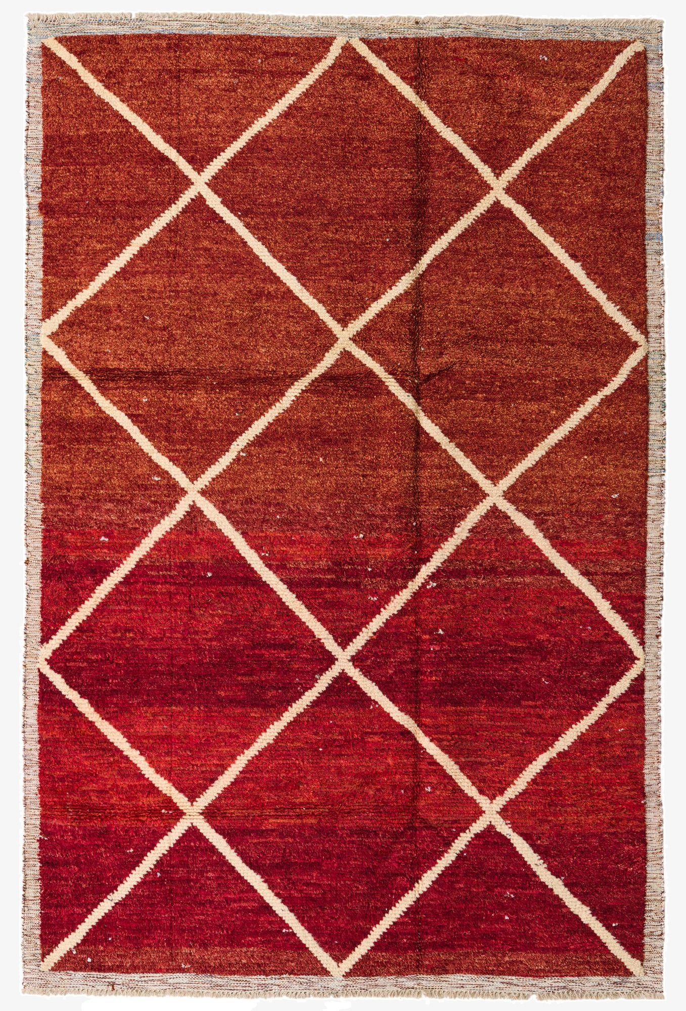 6' x 9' 2  Hand Knotted Moroccan Wool Rug