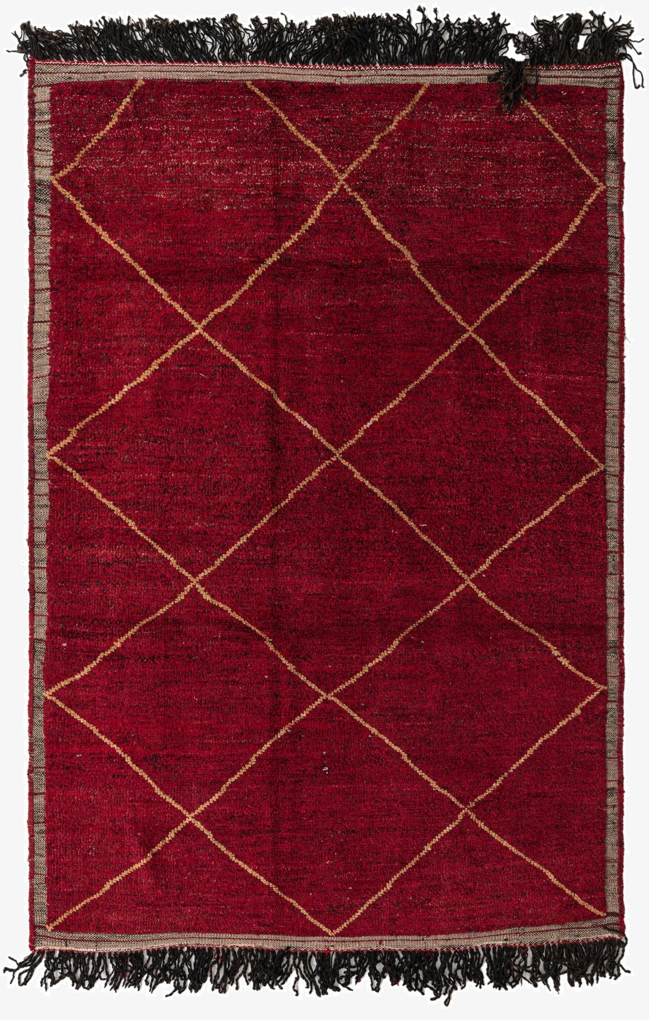 6' 5 x 9' 7  Hand Knotted Moroccan Wool Rug