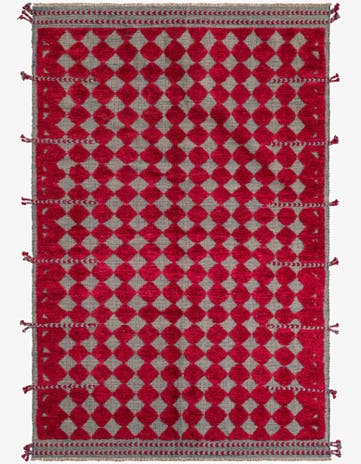 4' 10 x 7' 4 Hand Knotted Moroccan Wool Rug