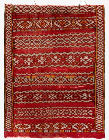 4' 8 x 6' 5 Hand Woven Moroccan Wool Rug