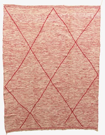 9' 5 x 12' 3 Hand Knotted Moroccan Wool Rug