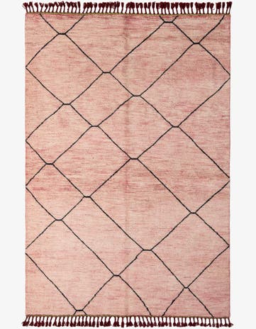 5' 7 x 8' 2 Hand Knotted Moroccan Wool Rug