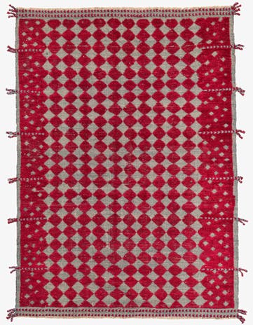 5' 9 x 8' Hand Knotted Moroccan Wool Rug