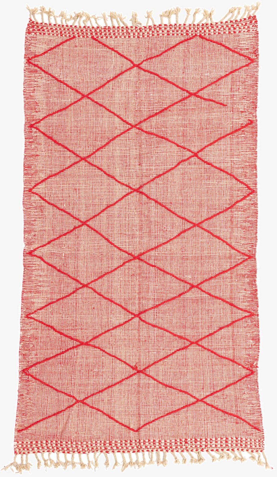 4' 10 x 8' 7  Hand Knotted Moroccan Wool Rug