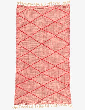 4' 10 x 8' 7 Hand Knotted Moroccan Wool Rug