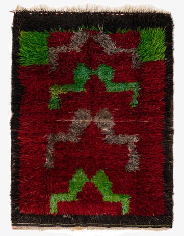 2' 10 x 4' 1 Hand Knotted Moroccan Wool Rug