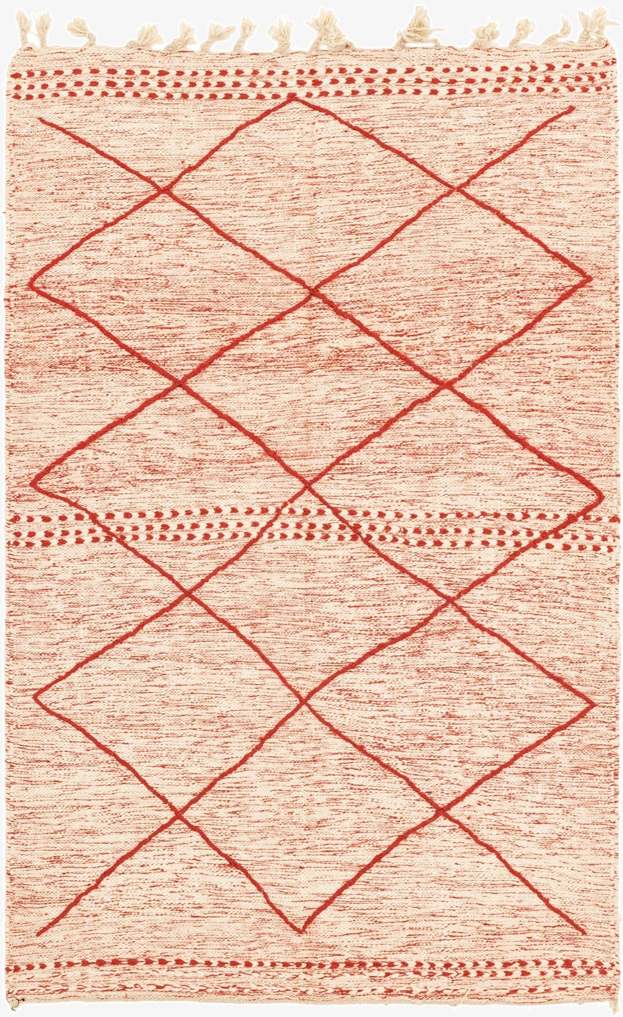 4' 11 x 8' 1  Hand Knotted Moroccan Wool Rug