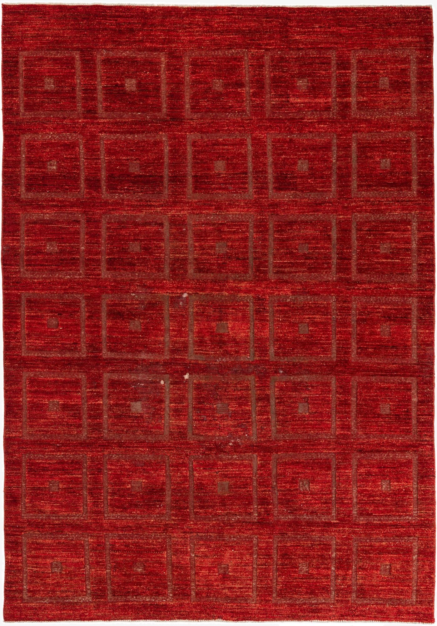 6' 7 x 9' 5  Hand Knotted Moroccan Wool Rug