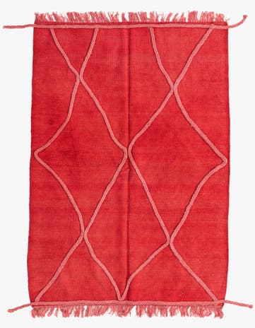 3' 5 x 4' 10 Hand Knotted Moroccan Wool Rug