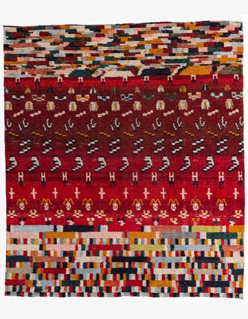 7' 3 x 9' Hand Knotted Moroccan Wool Rug