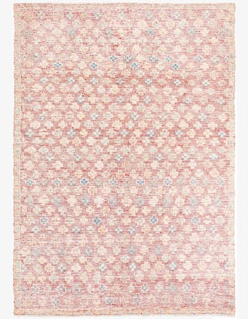 6' 7 x 9' Hand Knotted Moroccan Wool Rug