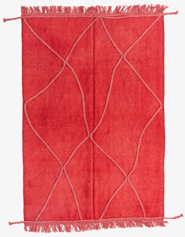 4' 2 x 6' 1 Hand Knotted Moroccan Wool Rug