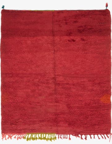 4' 9 x 5' 6 Hand Knotted Moroccan Wool Rug