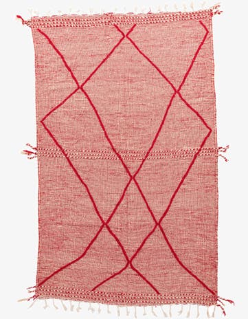 6' 6 x 10' 6 Hand Knotted Moroccan Wool Rug