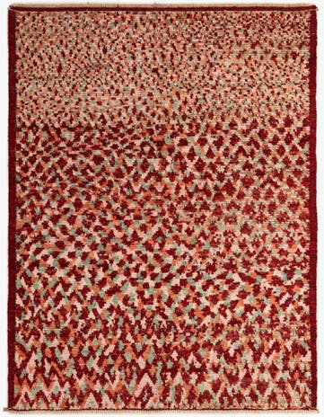 5' 11 x 7' 10 Hand Knotted Moroccan Wool Rug