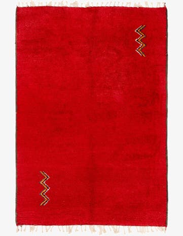 5' 8 x 8' 2 Hand Knotted Moroccan Wool Rug