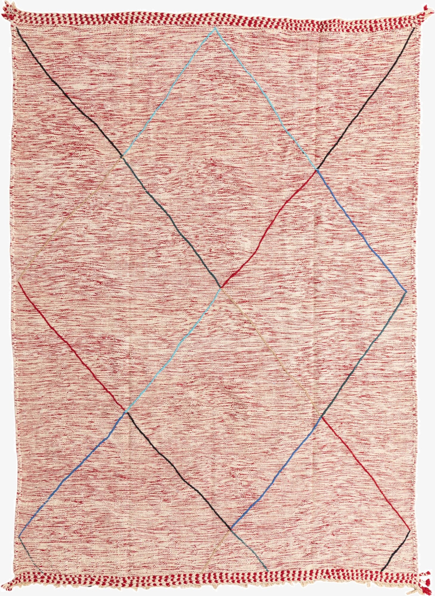 7' 10 x 11' 2  Hand Knotted Moroccan Wool Rug