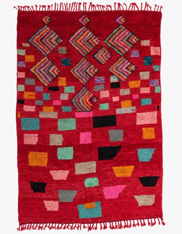 6' 10 x 10' Hand Knotted Moroccan Wool Rug