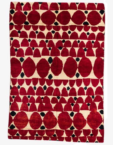 5' 5 x 8' Hand Knotted Moroccan Wool Rug