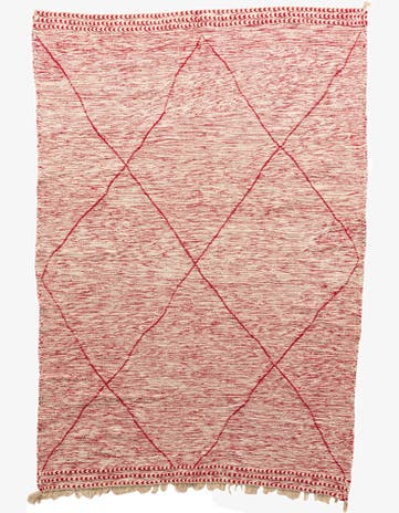 6' 8 x 9' 8 Hand Knotted Moroccan Wool Rug